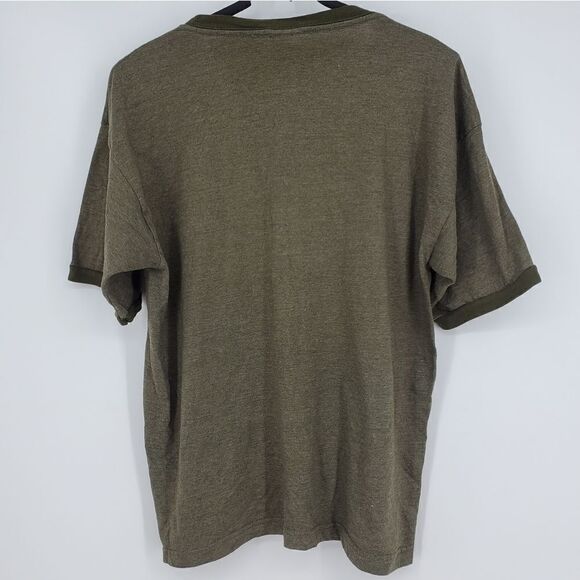 Thunder Creek Army Green Crew Neck Graphic Design T-Shirt With Short Sleeves - Picture 8 of 8